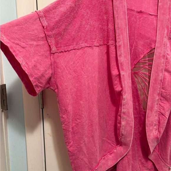 J. Her - Mineral Wash Butterfly Hoodie/ Shacket - Picture 11 of 14